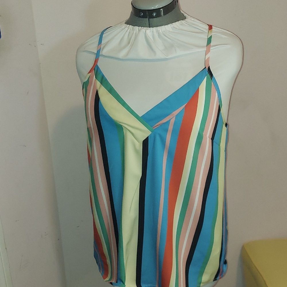 SHEIN Colorful Striped Camisole Top